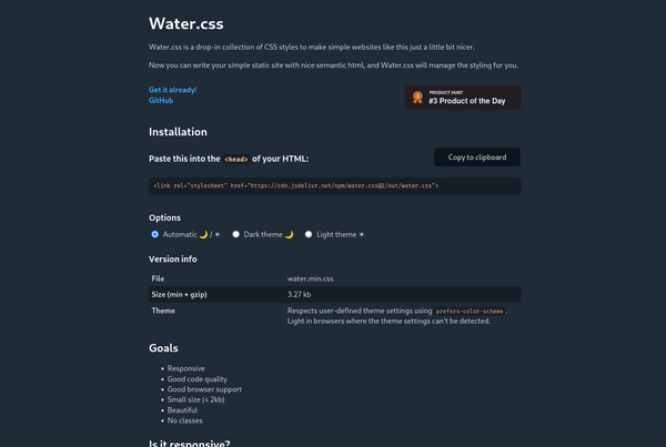 water-css